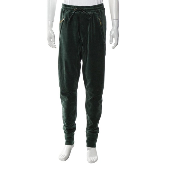 New KITH x Bergdorf Goodman‎ Velour Bleecker Pant Jogger Sz Medium Forest Green - Picture 1 of 6